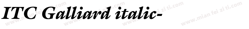 ITC Galliard italic字体转换